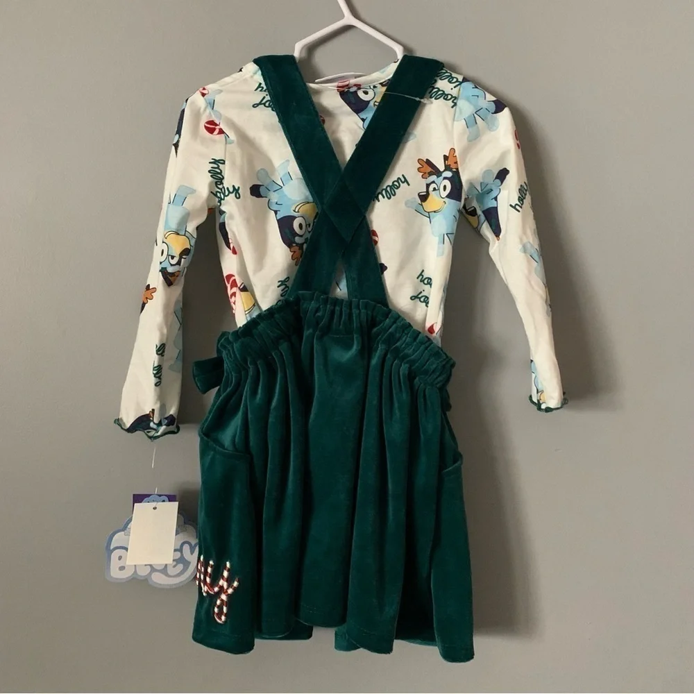 NWT. DISNEY Bluey 2 Piece Top and Skirt Set